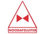 Noodafsluiter Sticker Met Tekst Rood