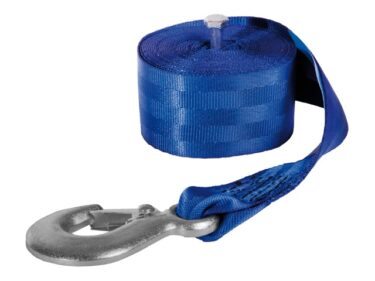 Cinturón de cabrestante con gancho de carga y solapa