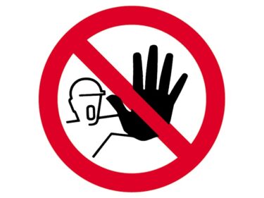 Verboden toegang hand bord