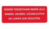 Roken toegestaan indien..., sticker