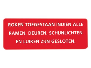 Roken toegestaan indien..., sticker
