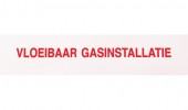 Vloeibare gasinstallatie, sticker