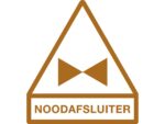 Noodafsluiter, sticker