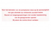 Betreden pompkamer sticker