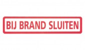 Bij brand sluiten sticker