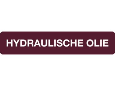 Hydraulische olie, sticker