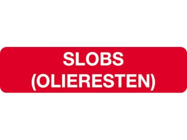 Slobs (olieresten), sticker