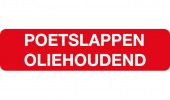 Poetslappen oliehoudend, sticker