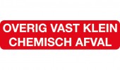 Overig vast klein chemisch afval, sticker