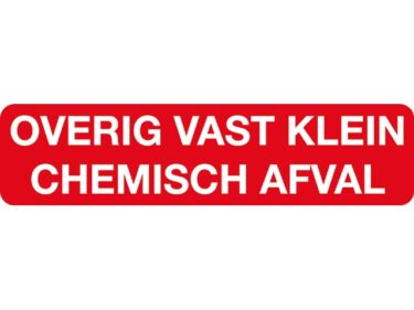 Overig vast klein chemisch afval, sticker