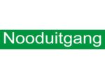 Nooduitgang, sticker