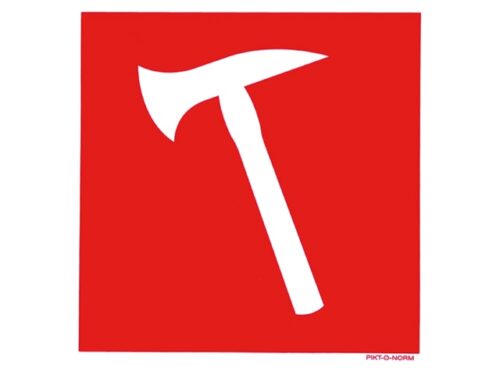Brandbijl sticker