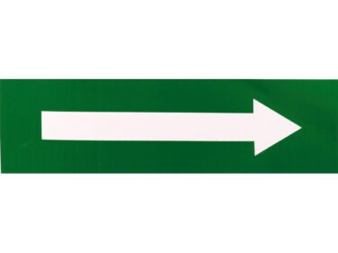 Vluchtrichting, sticker