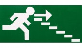 Vluchtweg trap af rechts, sticker