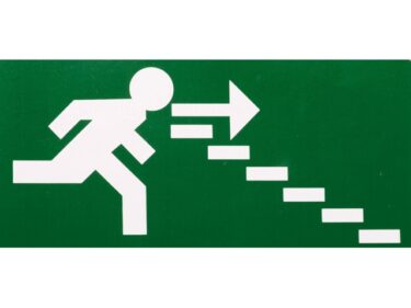 Vluchtweg trap af rechts, sticker