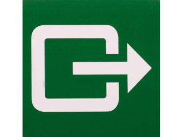 Uitgang symbool, sticker