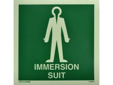 Überlebensanzug, Aufkleber