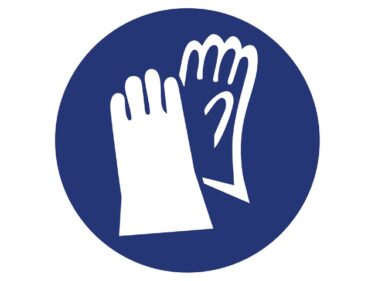 Handschoenen verplicht sticker