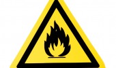 Gevaar brandgevaarlijke stoffen, sticker