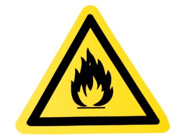 Gevaar brandgevaarlijke stoffen, sticker
