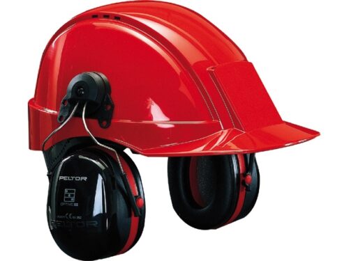 Peltor Optime 3, H510P3 Zwart/Rood, Helm