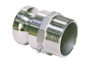 RVS Kamlok snelkoppeling met buitendraad, Man-deel F