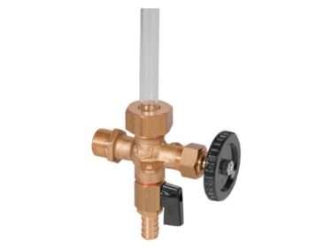 Peilglaskraan met aftapkraan, schuifafsluiter