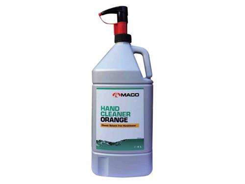 Nettoyant pour les mains, orange (Maco) 4,0 L avec pompe