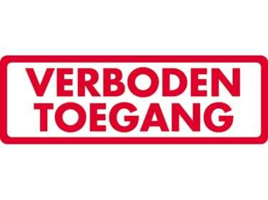 Verboden Toegang sticker