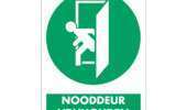Nooddeur Vrijhouden sticker
