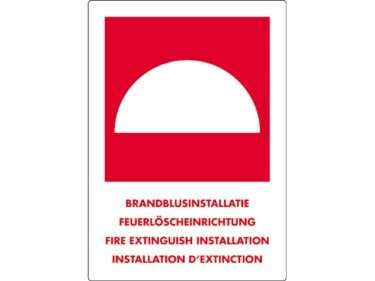 Brandblusinstallatie bord