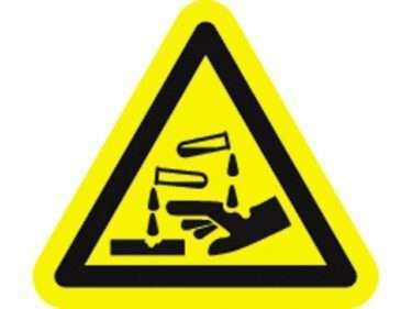 Bijtende stoffen sticker