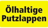 Ölhaltige putzlappen, sticker