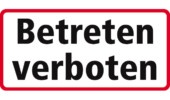 Betreten verboten sticker