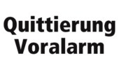 Quittierung Voralarm sticker