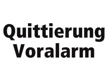 Quittierung Voralarm sticker