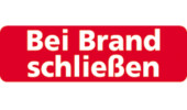 Bei Brand schließen sticker