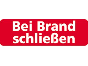 Bei Brand schließen sticker