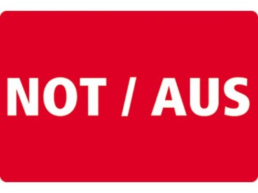 NOT/AUS sticker