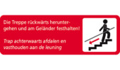 Treppe Rückwärts herunter gehen sticker
