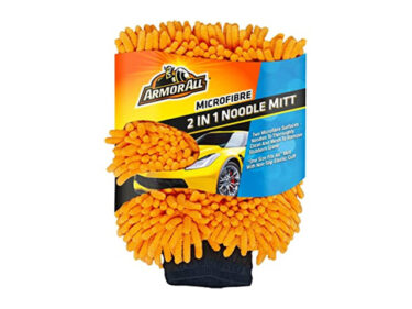 2-in-1 microfiber washandschoen