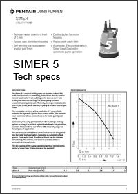 Simer 5 Tech specs