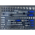 Eva inleg voor gereedschapswagen doppen en accessoires 67 delig