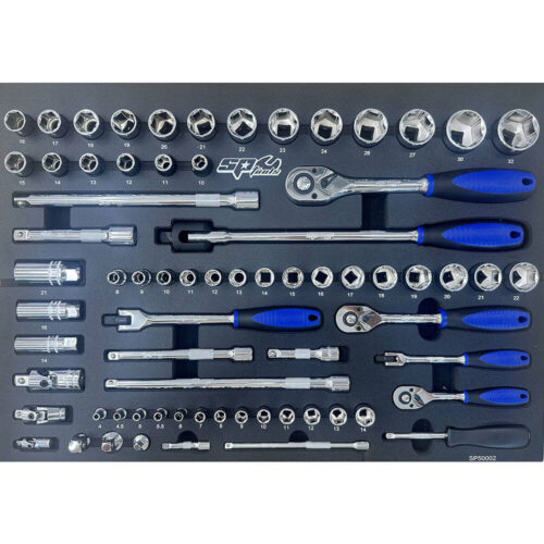 Eva inleg voor gereedschapswagen doppen en accessoires 67 delig