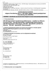 WD-40 Specialist Siliconenspray 400 ml Veiligheidsinformatieblad