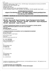 WD-40 Specialist Super Kruipolie Veiligheidsblad